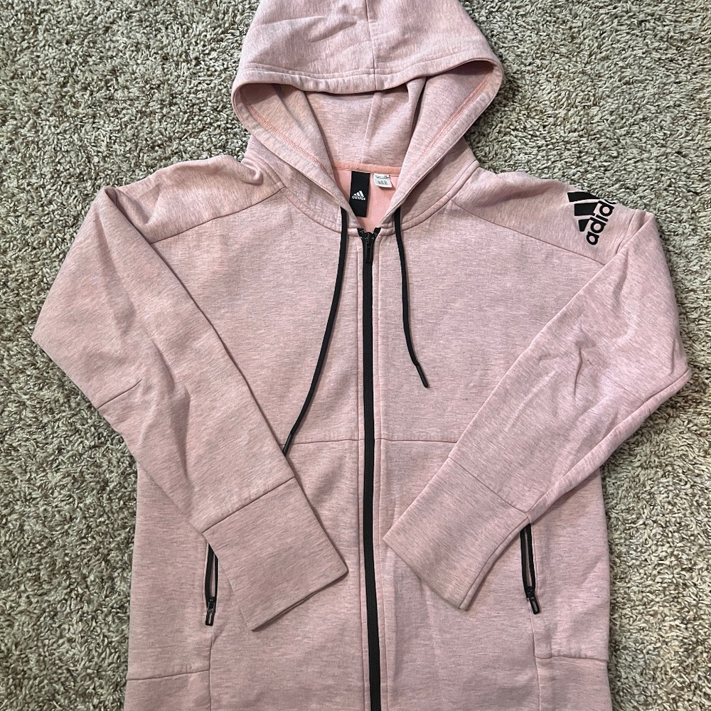 Adidas Z.N.E. Full Zip Hoodie Women’s Pink Size SMALL